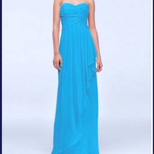 Strapless Crinkle Chiffon Dress